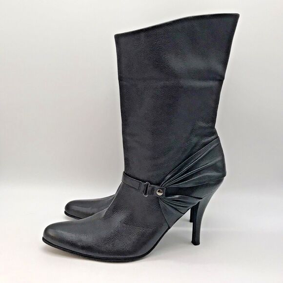 Cole Haan Shoes - Cole Haan Lizeth Black Boots Nappa Leather Slouchy Women's 10 B Stiletto Heels
